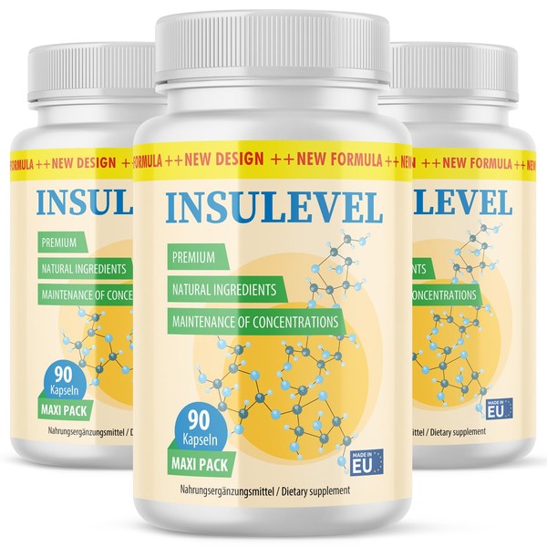Insulevel Capsules - Quality for Men and Women - 90 Insulevel Capsules Maxi Pack 3x