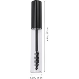 Uonlytech Kit de Tubo de Pestañas Vacío 4 Piezas de 10ml con Aplicador y Pipetas para Aceite de Ricino, Plástico Transparente y Fácil de Usar para Rímel Casero