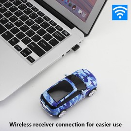 Wireless Mouse,Cool Sport Car Design Computer Mouse, 2.4 GHz USB Mouse,1600 DPI Optical Mice,Portable Gaming Mouse with USB Receiver for Travel,Office,Home, Laptop, Computer
