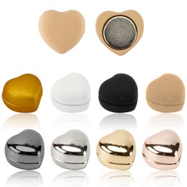 8 PCS Hijab Magnetic Pins Heart Shape Hijab Pins for Women Muslim Multi-Use Colorful Strength Hijab Pins for Clothing Scarf Magnets Valentines Day Gifts for Her (8 Colors)