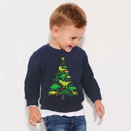 CEWW Kids Girls Christmas Jumper Sweatshirt Xmas Jumpers Toddler Christmas Tree Tops Baby T-Shirts Long Sleeve Cotton Crew Neck Casual Winter Clothes Age 1-7 Years
