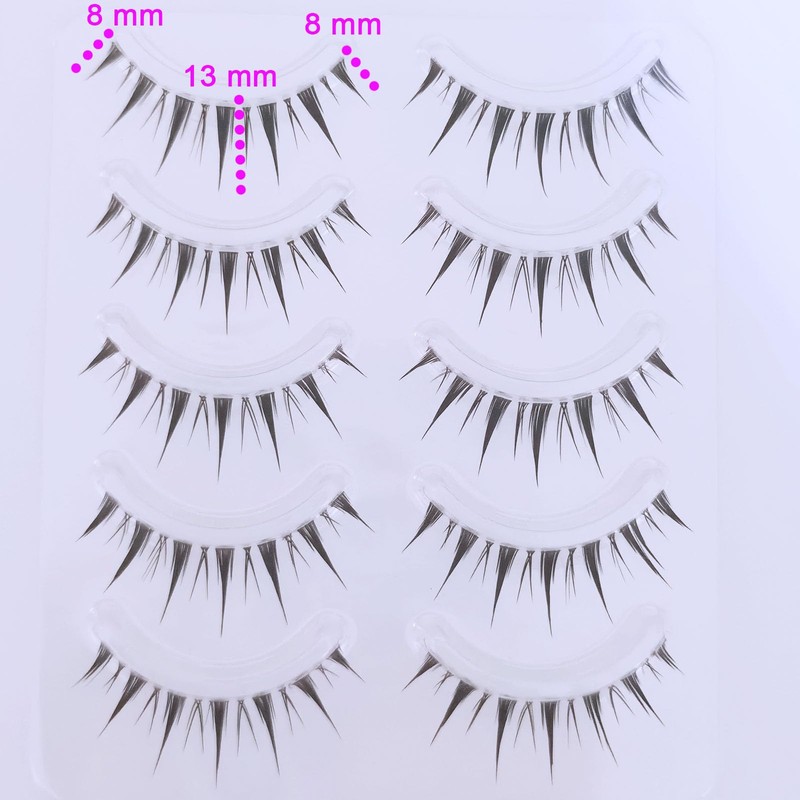 Bodermincer KT20 Natural Top Eyelashes, Popular Handmade, Actress Eyelashes, 5