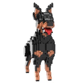 Atomic Building Doberman Dog Building Miniature Blocks