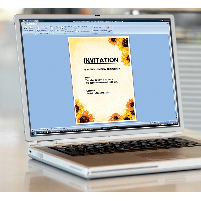 SIGEL DP129 Sunflower Design Paper 90g A4 50 Sheets Sustainable