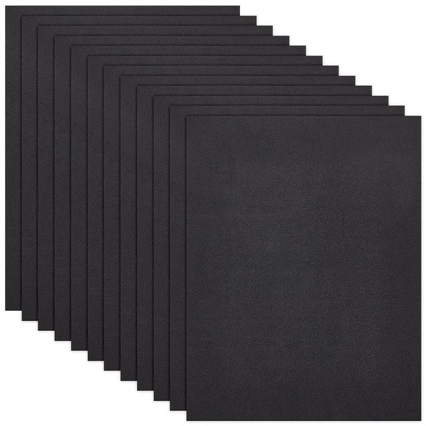 BENECREAT 12Pcs Black EVA Foam Insole, 12 × 9 Inches,
