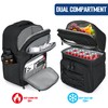 MOZETO Lunch Cooler Backpack Double Deck Lunch Box Backpack Insulated