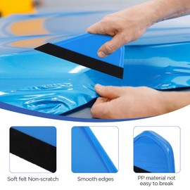 AiQInu Kit di 7 Pcs Attrezzi di Installazione di pellicole per vetri per Auto, Kit Applicazione Adesivi Auto con Taglierino Professionale e Spatole per Pellicola, per Installazione Pellicole Auto