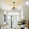 Psyverii 3 Lights Farmhouse Candle Style Chandelier, Rustic Ceiling Pendant