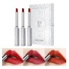 3 Kit Labial Mate Rojo Labiales Lápiz Labial Larga Duración