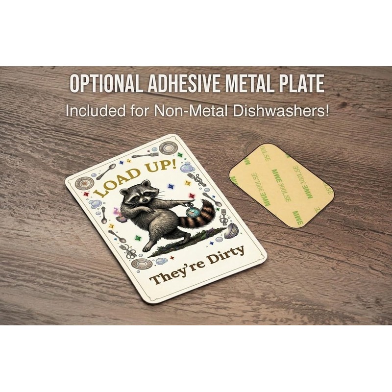 Cute Dishwasher Magnet Clean Dirty Sign - 3.5" x 2.3"