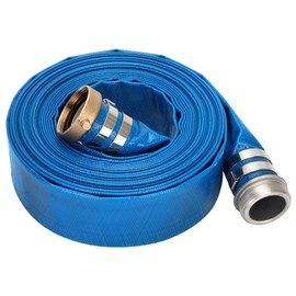 2" x 100 ft Pool Backwash Hose for Swimming Pools, Heavy Duty Reinforced PVC Lay Flat Discharge Hose with Aluminum Pin Lug Fittings,Durable for Drainage Pool Drain and Filter Clean