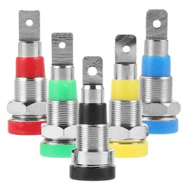 Operitacx 5Stücke Kleine Bananenstecker Vergoldete Buchsen für Lautsprecher Langlebig Stabil für Receiver Surround Sound Hohe Signalübertragung Geringer