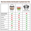 Perfect Fit Mr Coffee Reusable Basket Coffee Filters - 4-5