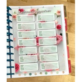 Handmade Password Organizer Two Sided Dashboard for use with the BIG Happy Planner