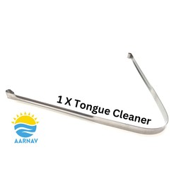 AARNAV Kupfer Zungenreiniger Edelstahl Zungenschaber Mundpflege Werkzeug für Mundgeruch Zungenschaber Mundpflege Zungenwerkzeug für Mundgeruch Ulyu Ulyoo Uliyu (1 Edelstahl Patti Zungenreiniger)