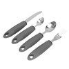4Pcs Adaptive Utensils Weighted Non Slip Rubber Handle for Hand