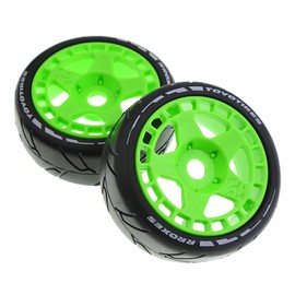 AIXXCUVQ 4pcs 1/8 Plastic Wheel Rims Tyre for Team Losi Kyosho VRX HPI WR8 HSP Monster Trucks Wear-resistant RC Car Accessories, Blue