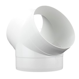 Fantronix 100 mm Circular Equal Y Piece Plastic Duct Connector - Air Con Tube Exhaust Hose Splitter for Cooker Hood Ventilation Pipe - 4 inch PVC Ducting Joint for Extractor Fan Bathroom Hydroponics