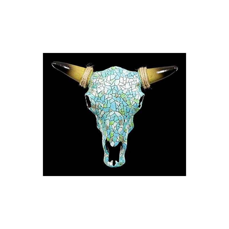 Figures Shop GmbH Wall Relief – Turquoise Cow Head with
