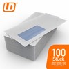 DerMegaDeal umschlag-discount - 100 Briefumschläge mit Fenster, DIN lang =