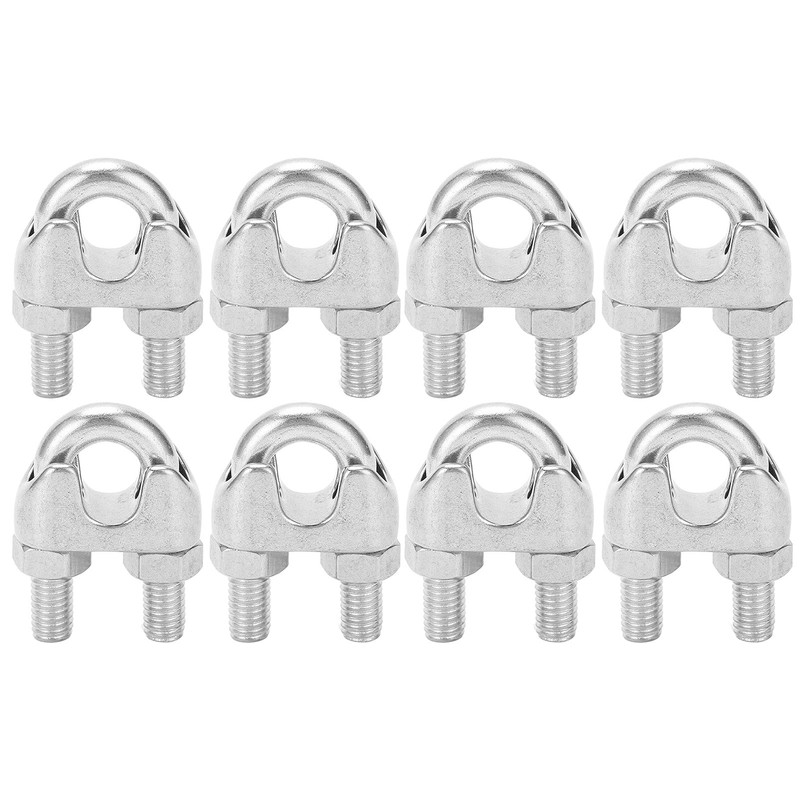 8pcs 3/8 Pulgadas M10 Cable de Acero Inoxidable Cable Clip