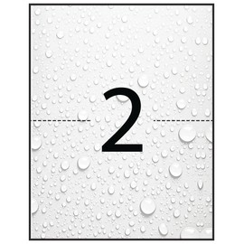 Avery Bulk Waterproof Labels, 5 ½" x 8 ½" White Film Labels, Tear, Chemical & UV Resistant, Waterproof Labels, 100 Labels, for Laser Printers, Rectangle, Permanent, (75526) Made in Canada