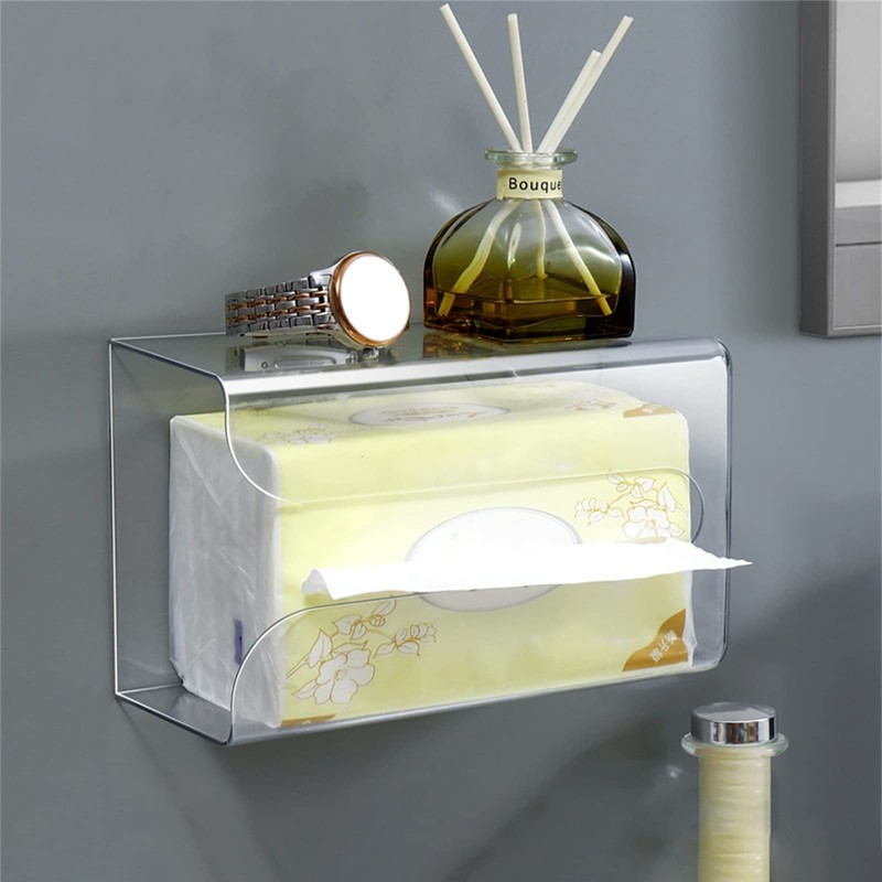 Facial Tissue Box Holder for Wall,Rectangular Wall Tissues Box Holder