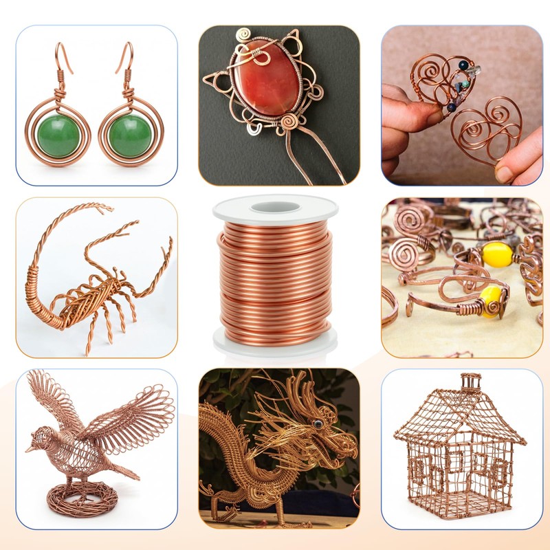 99.9% Pure Copper Wire (12 Gauge, 2MM), 50 Feet Solid