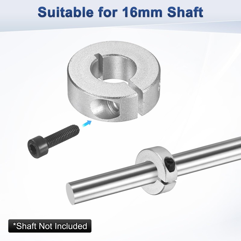 M METERXITY 2-Pack Single Split Shaft Collar 16mm Bore Aluminum