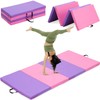 Oneofics Gymnastics Mat, 3'x6'x2'' Thick 4-Panel Folding Kids' Gymnastic Tumbling