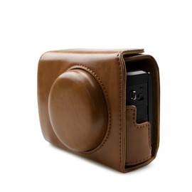 Rieibi G7X II G7X III - Funda de piel vintage para cámara réflex digital Canon PowerShot G7 X Mark II/G7 X Mark III - Funda protectora con correa, color marrón