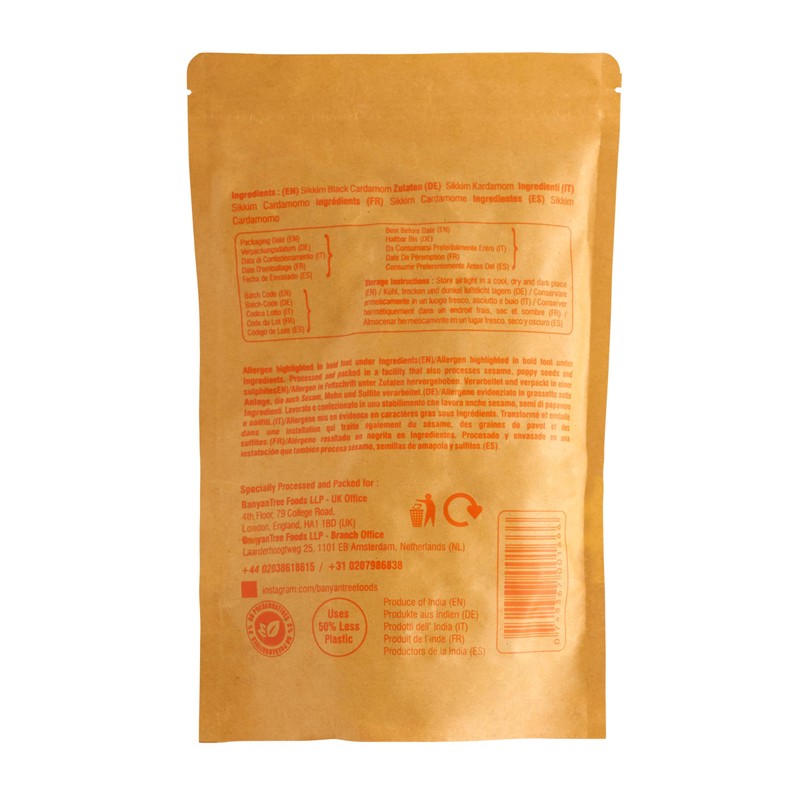 BanyanTree Foods Black Cardamom 100g~ All Natural, Indian Origin