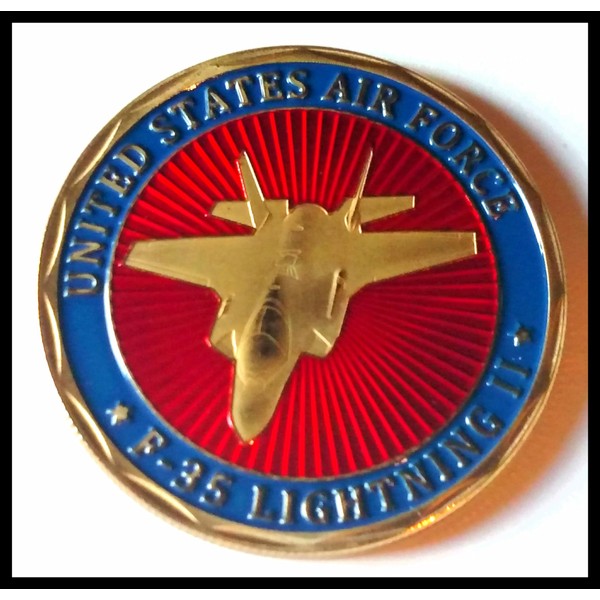 Air Force F-35 Lightning II Aircraft Military Honor Challenge Coin