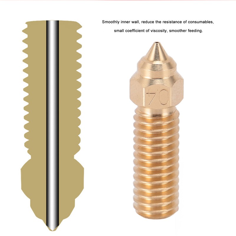 10pcs 3D Printer Extruder Brass Nozzles High Temperature Resistance Wear