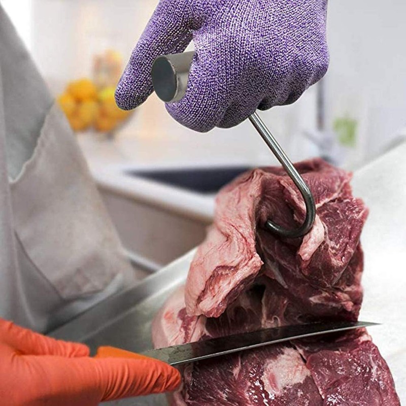 Grizef Stainless Steel 8 inch Hooks T-Handle Meat Boning Hook