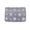 Micro-Pro Grey Snowflake Sherpa Lined Fleece Blanket Throw Cosy Soft