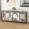 Giantex 71" Console Table, 2-Tier Extra-Long Entryway Table w/Storage Shelf,