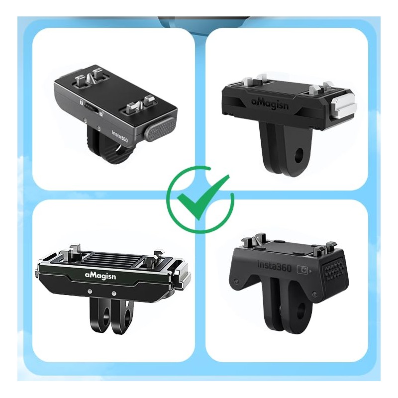 Insta 360 X5 Action Camera Cage Aluminum Alloy Frame Anti-Slip