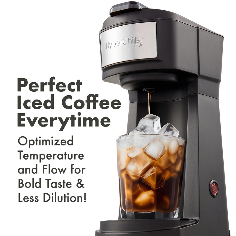 Elite Gourmet HyperChiller EHC210N Iced/Hot Coffee Maker, K-Cup or Coffee