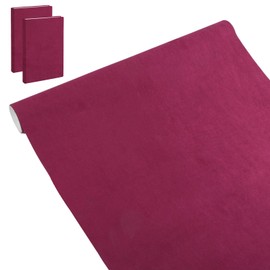 GLOBLELAND Medium Violet Red Book Cloth for Book Binding 40x17inch Suede Fabric Surface Paper Backed Washable and Reusable Protective Cover Book Binding Materials for Adult DIY Book Album Cover