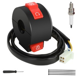 XIKOBY Starter Kill Switch 4 Wire 2 Function Compatible with Tao tao Coolster 110cc 125cc Chinese ATV 90cc 70cc Kazuma Roketa 4 Stroke Engine Quad 4 Wheeler Motorcycle Replacement Part (Female Plug)