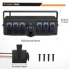 GOOACC 6 Gang Rocker Switch Box 12V SPST ON Off