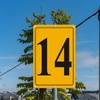 i-CowFun Premium Aluminum Number Signs 14, Metal 12" X 8"