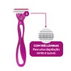 BIC Soleil Clic, Rastrillo Mujer, Triple hoja de Acero inoxidable,