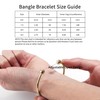 Linsoir beads Stainless Steel Adjustable Bangle Bracelets for Women Gold/Silver/Rhodium