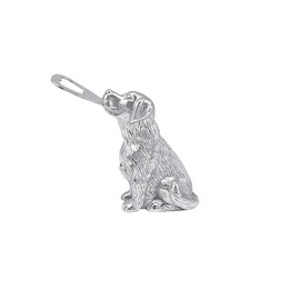 MARIPOSA SITTING LAB BOTTLE OPENER |SILVER | BRILLANTE | BARWARE |BOTTLE OPENERS | RECYCLED SANDCAST ALUMINUM | HANDMADE IN MEXICO