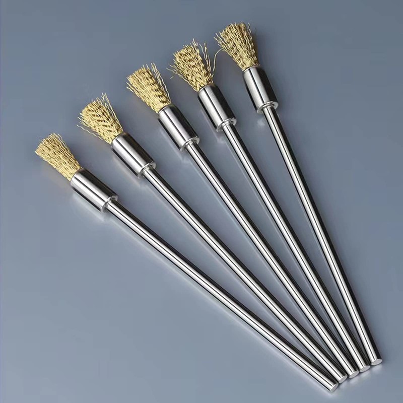10 Pieces Extended Stainless Copper Wire Cleaning End Brushes Pen
