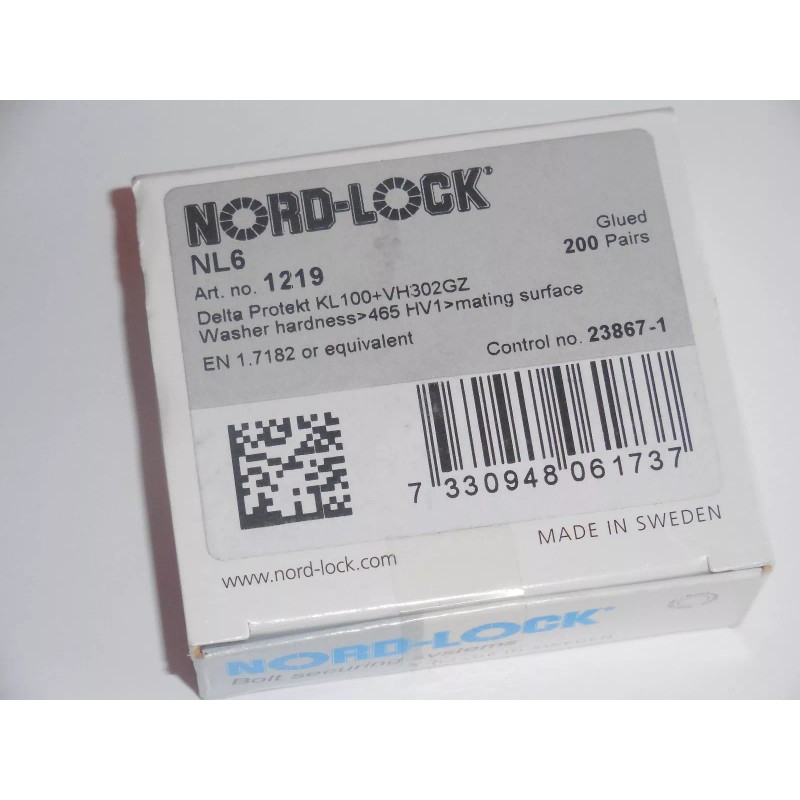 NORD-LOCK (10 PAIRS) NEW NORD-LOCK NL6 (M6) VIBRATION PROOF LOCK