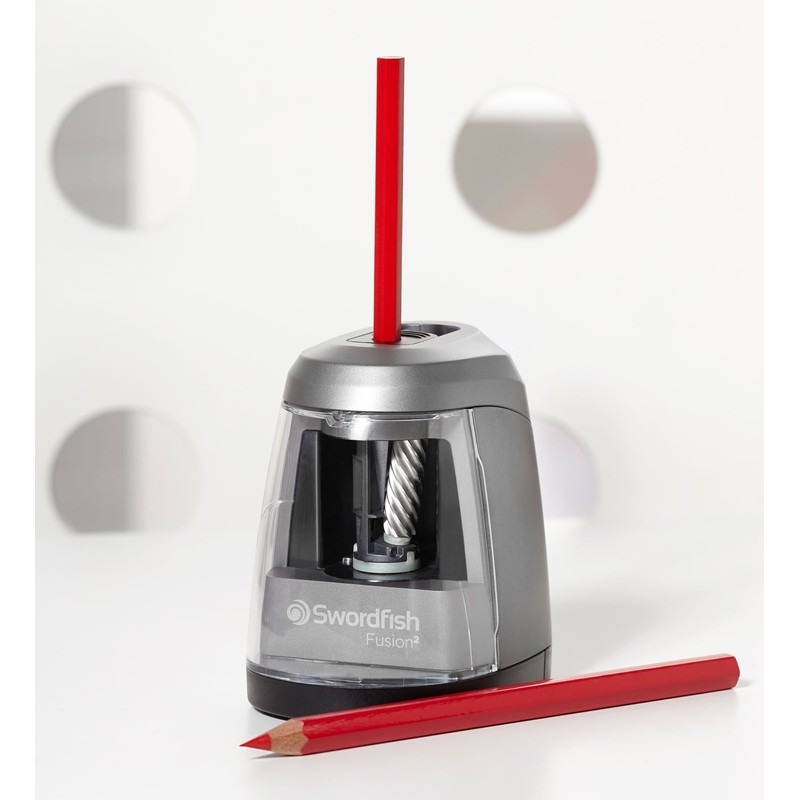 Swordfish ‘Fusion²’ Dual Power Double-Hole Pencil Sharpener with Pencil Point