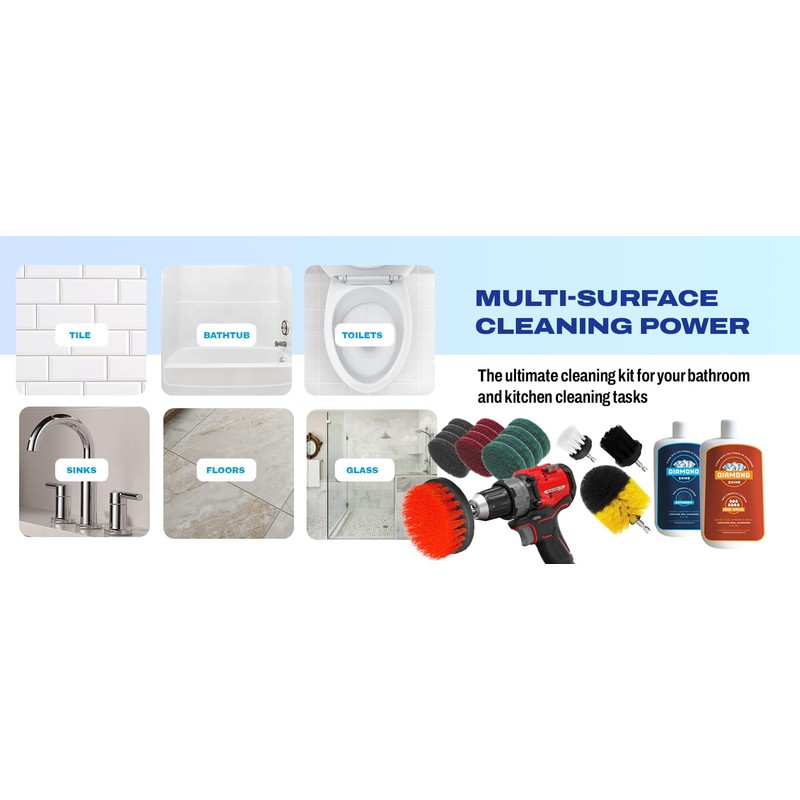 Complete Hard Water Stain Drill Cleaning Kit – 20 Piece